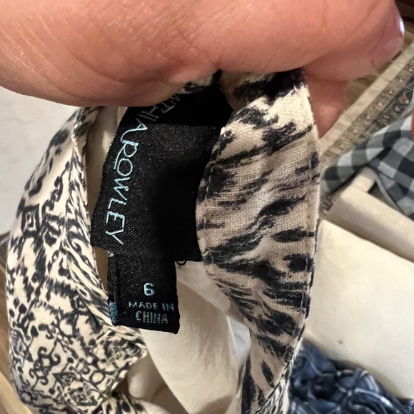 Cynthia Rowley Beige Printed Bohemian Sheath Dress Size 6 with Pockets - Picture 5 of 6